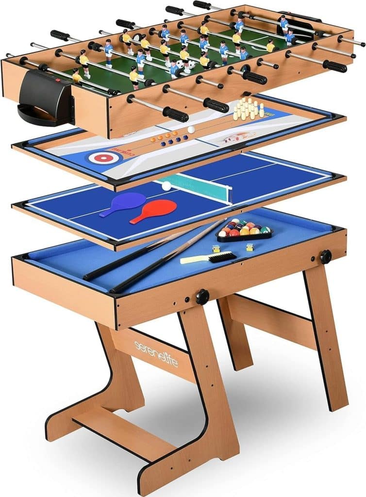 Test : table multijeux SereneLife 122 cm pour toute la famille