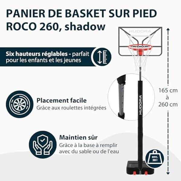 Découvrez un examen complet du panier de basket pliable et réglable HUDORA Roco 260. Explorez ses caractéristiques, avantages et performances pour votre pratique à domicile.