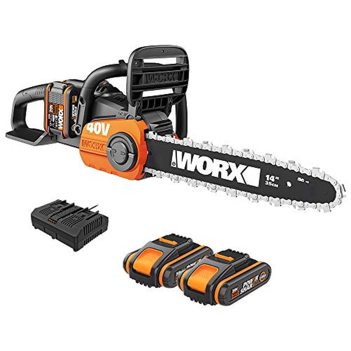 Test : tronçonneuse WORX 40V WG384E, puissance et praticité