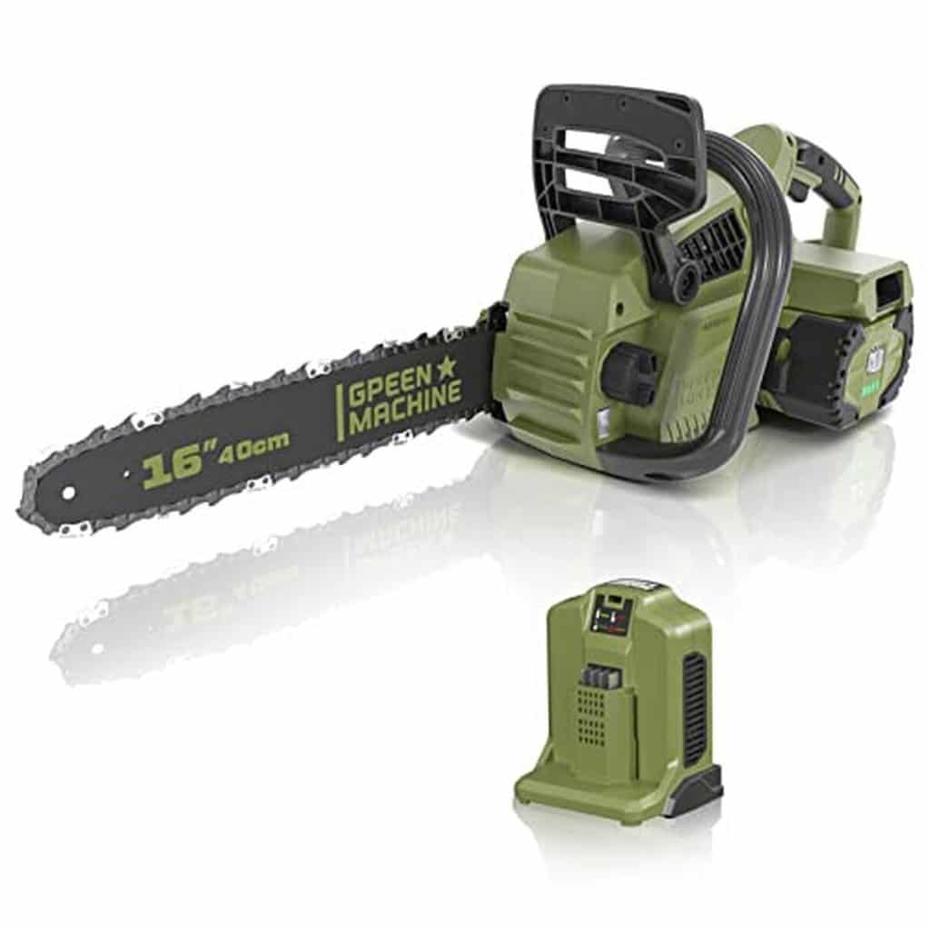 Test : tronçonneuse sans fil Green Machine 62V moteur sans balais