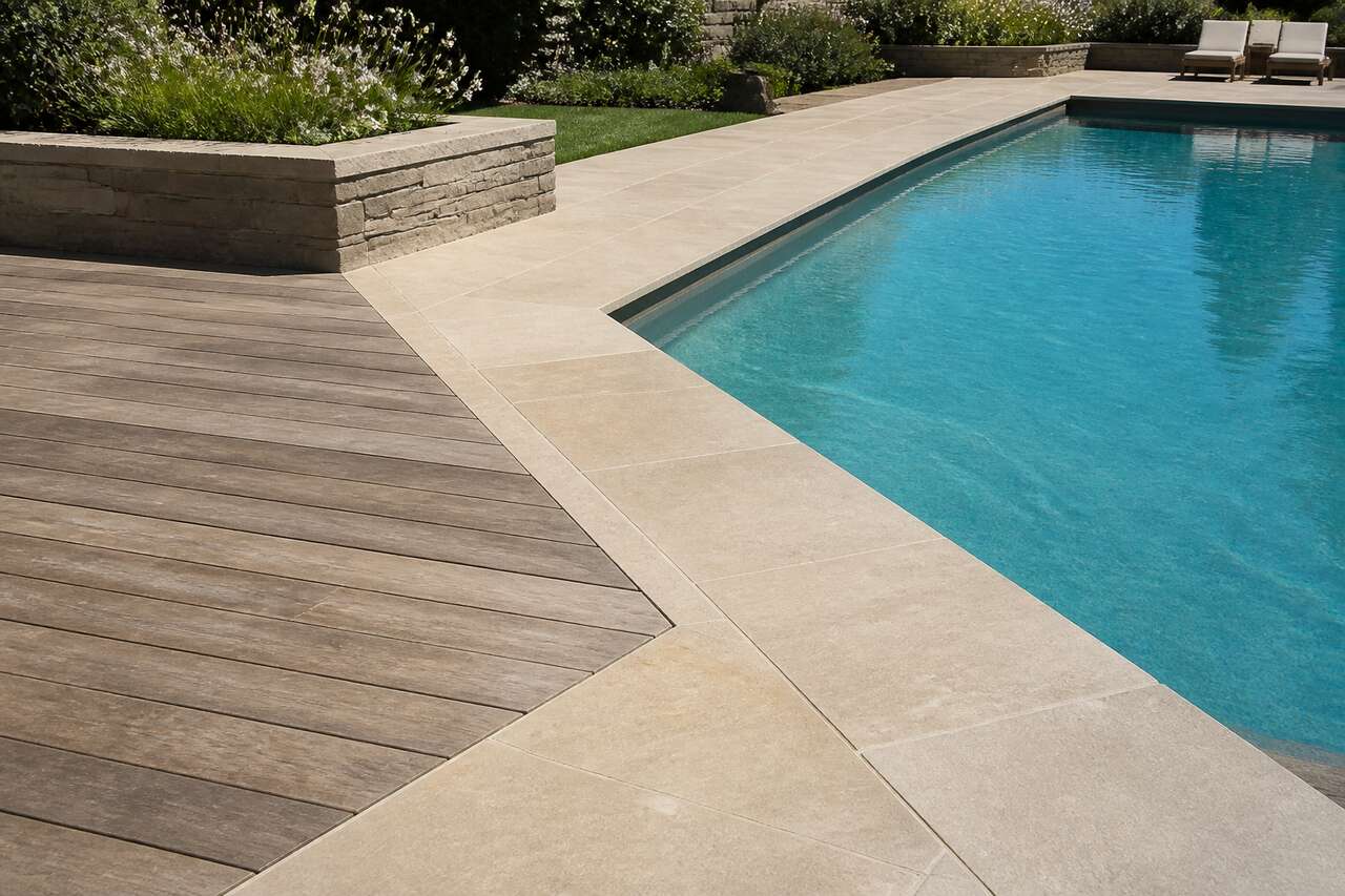 Soigner le contour de la piscine avec les bons rev&ecirc;tements