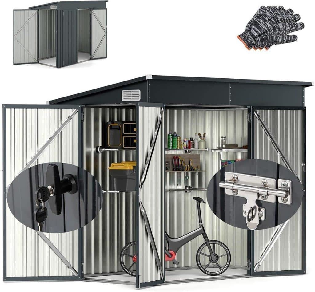 Test : abri de jardin RELAX4LIFE 5m³ avec portes verrouillables
