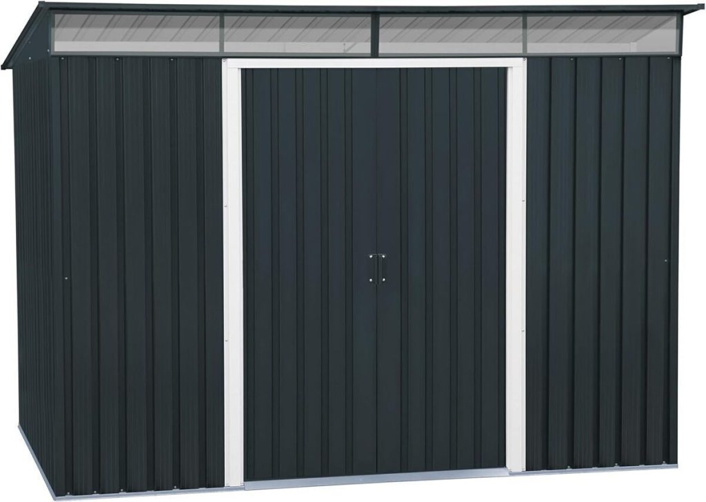 Test de l'abri de jardin en métal duramax top pent roof skylight 8 x 6