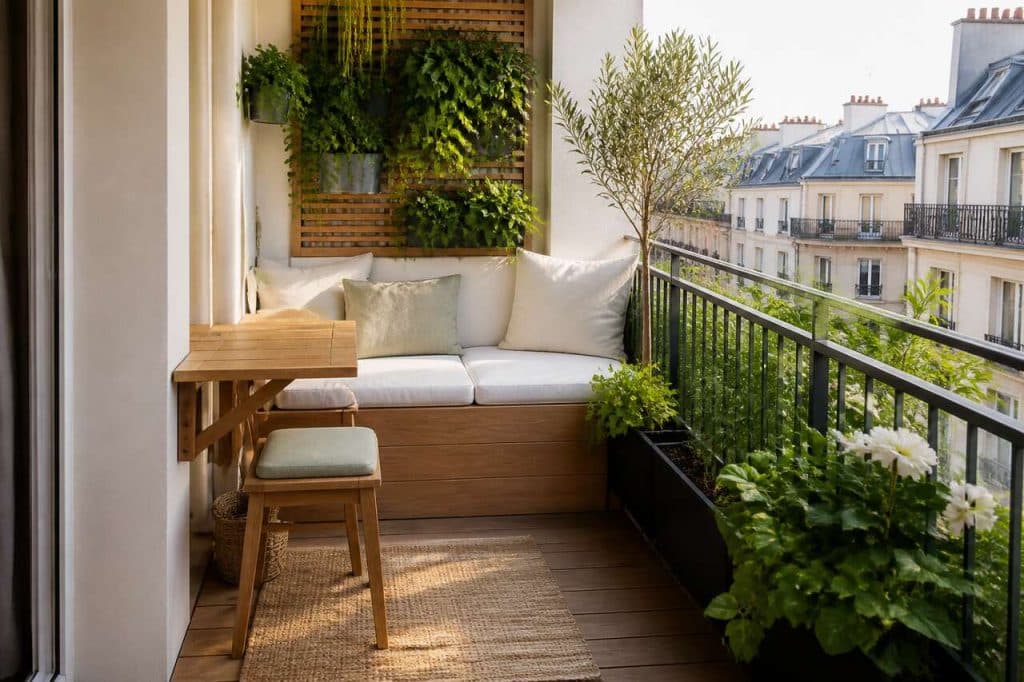 Aménagement astucieux de petits balcons