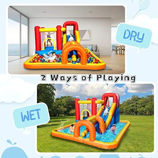 Découvrez notre test complet du château gonflable Baralir avec toboggan sec/aquatique pour enfants : qualité, sécurité et divertissement garantis. 