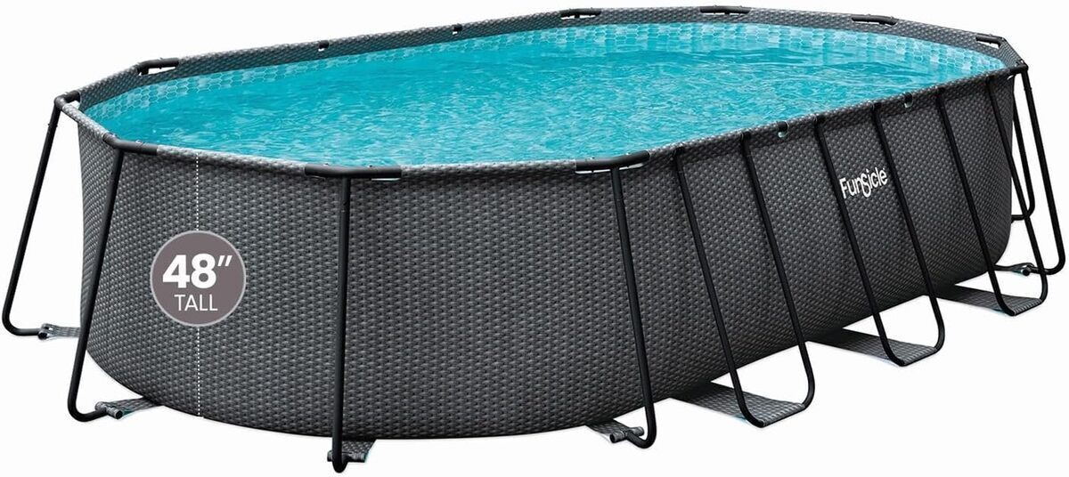 Test de la piscine tubulaire Funsicle Oasis noir 6, 10 x 3, 66 m