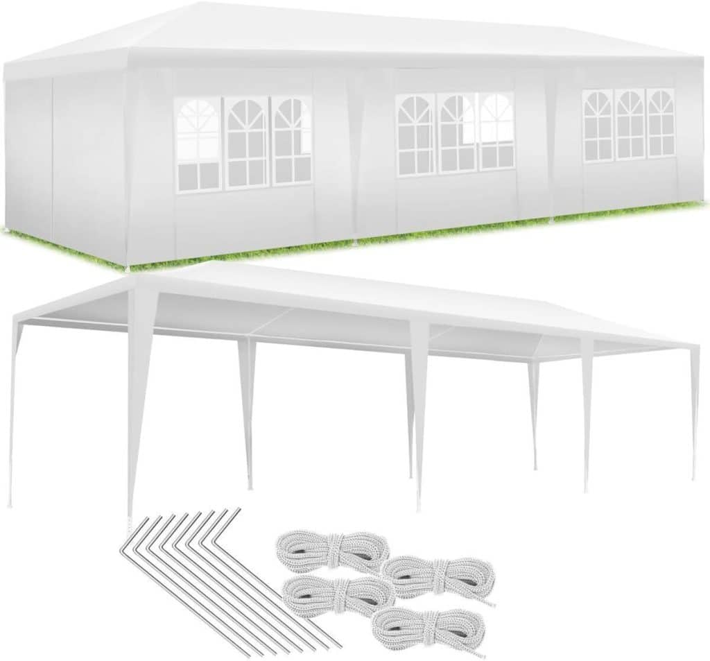 Test : tonnelle de jardin tectake 9x3 m, protection UV et structure robuste