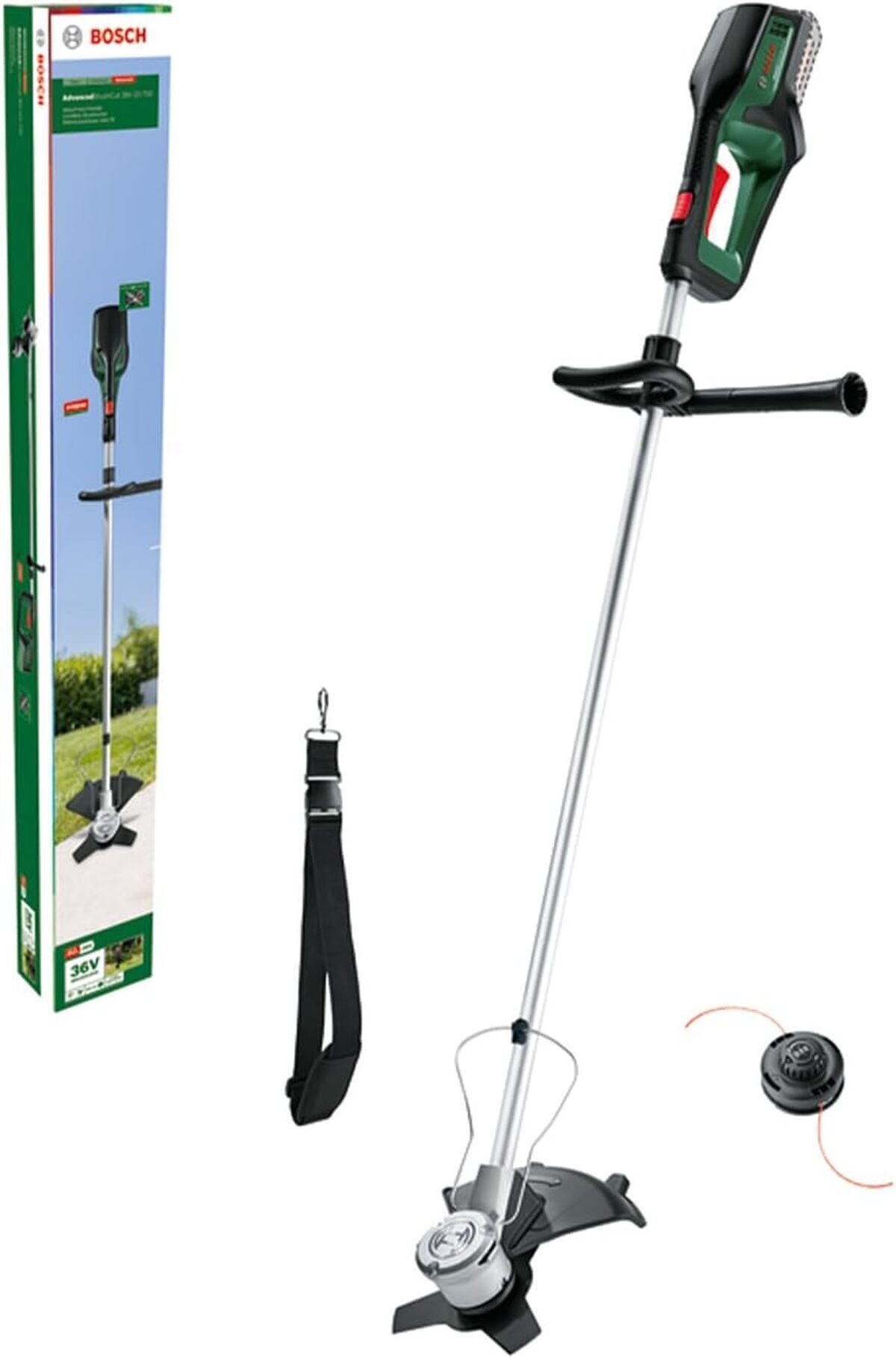 Test : bosch AdvancedBrushCut 36V-23-750, débroussailleuse sans fil performante