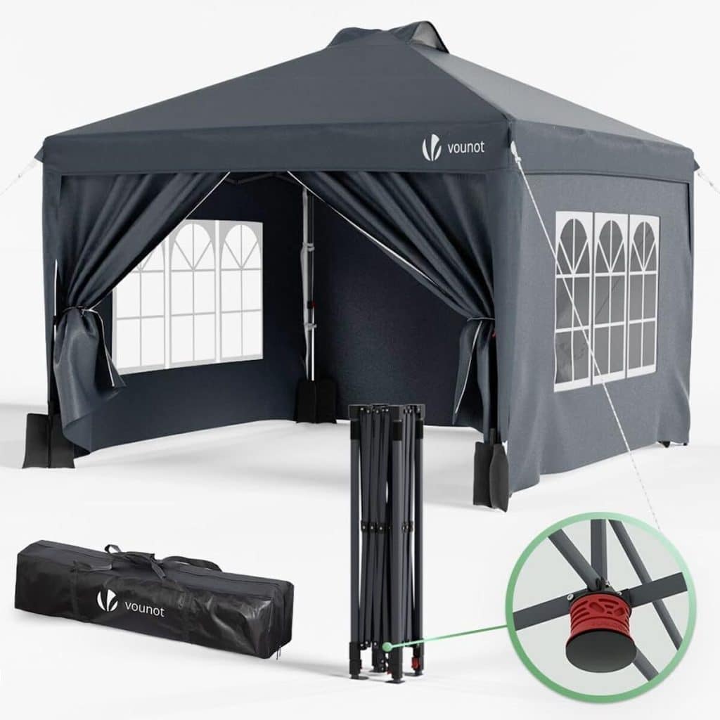 Test : tonnelle VOUNOT 3x3m pop up avec parois imperméables