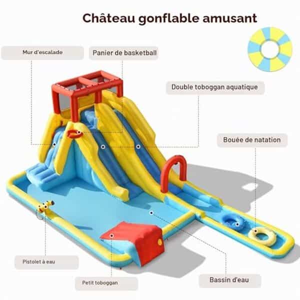 Découvrez notre test détaillé du château gonflable Fantask avec toboggan aquatique. Jeux, qualité et avis pour les enfants : tout ce que vous devez savoir. 