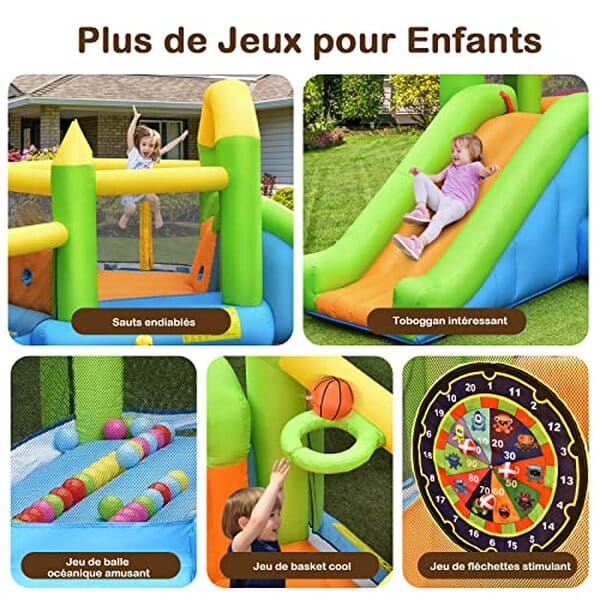 Découvrez notre test complet du château gonflable pentagone Costway avec toboggan et piscine à balles : avis, caractéristiques, avantages et prix pour choisir le meilleur jeu d'extérieur pour vos enfants.