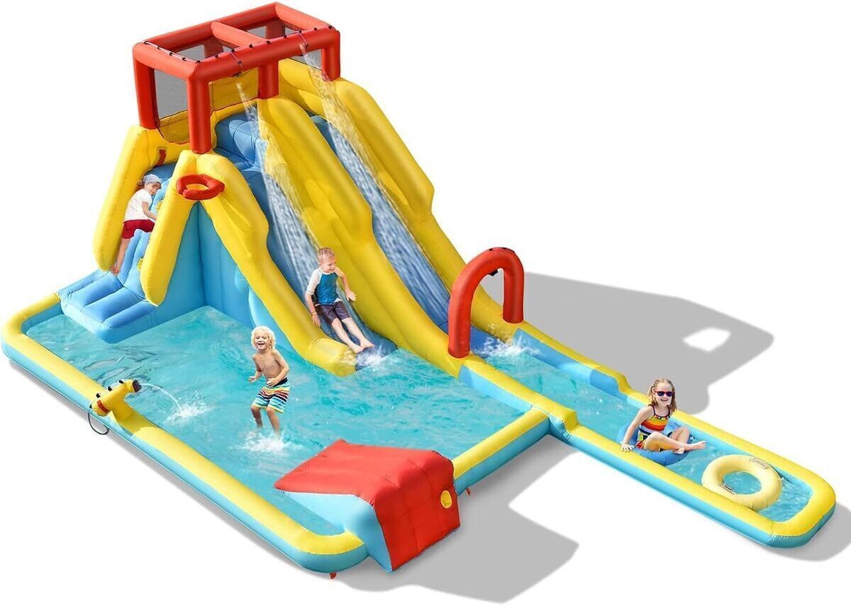 Test du château gonflable Fantask : toboggan aquatique et jeux pour enfants
