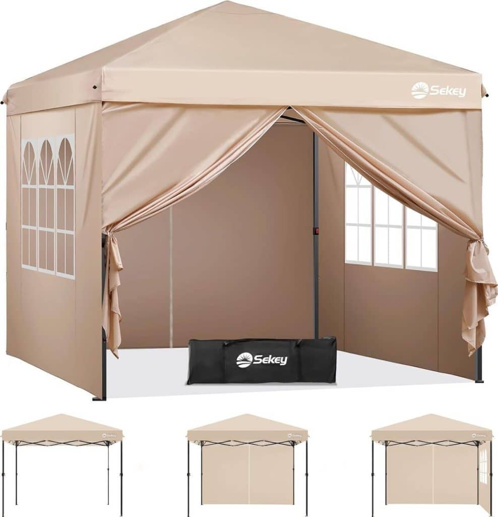 Test : tonnelle pliante Sekey 3x3m avec rideaux