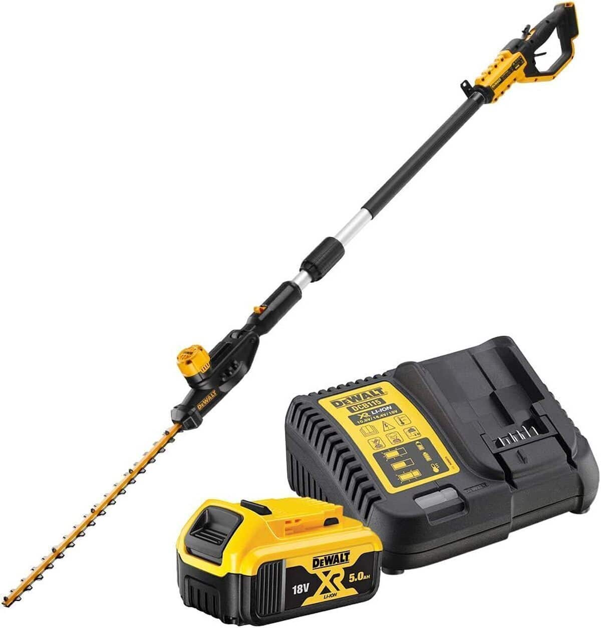 Test du taille-haies sur perche Dewalt DCMPH566P1-QW 18V